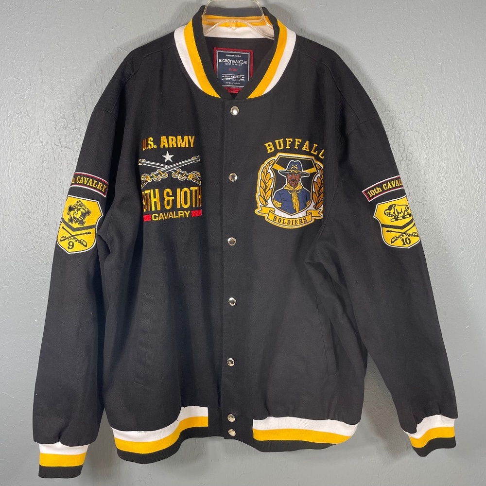 BUFFALO SOLDIERS 1866 Mens 3XL Embroidered 9/10 Cavalry Bigboy Headgear Jacket